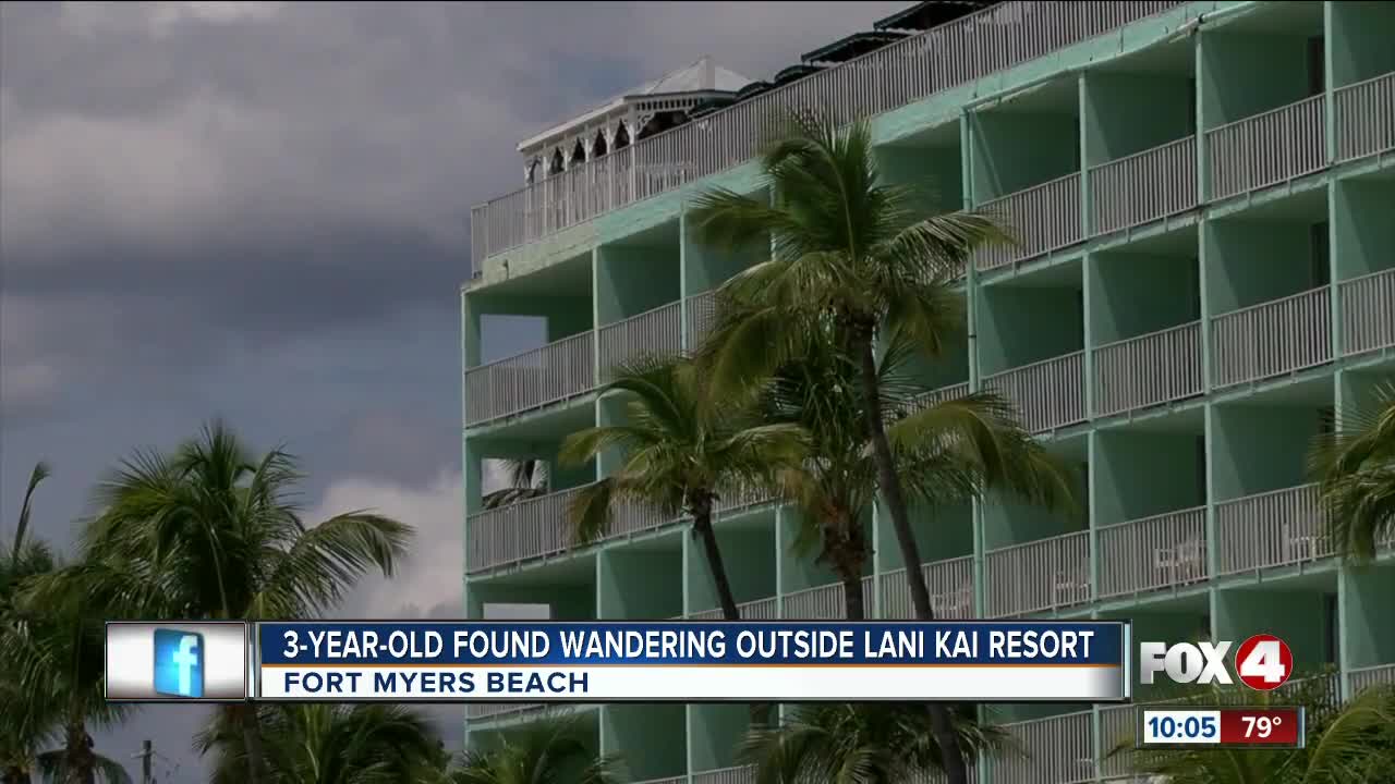 3-year-old found wandering near Fort Myers Beach resort