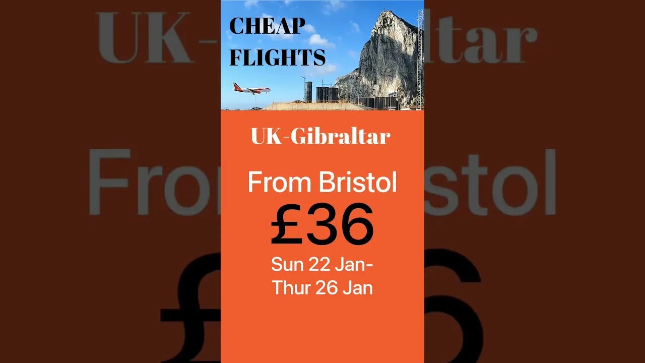 Fly to Gibraltar Cheap #shorts