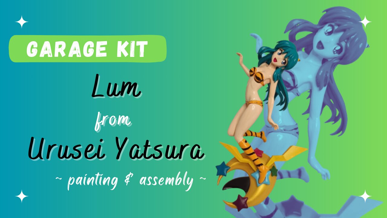 Painting the e2046.com garage kit of Lum from "Urusei Yatsura"