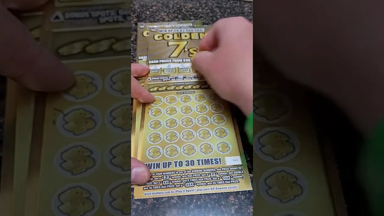 Golden 7 Lottery Ticket Scratch Offs from the Tennessee Lottery!