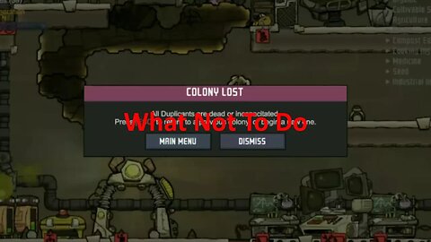 What Not To Do - Oxygen Not Included