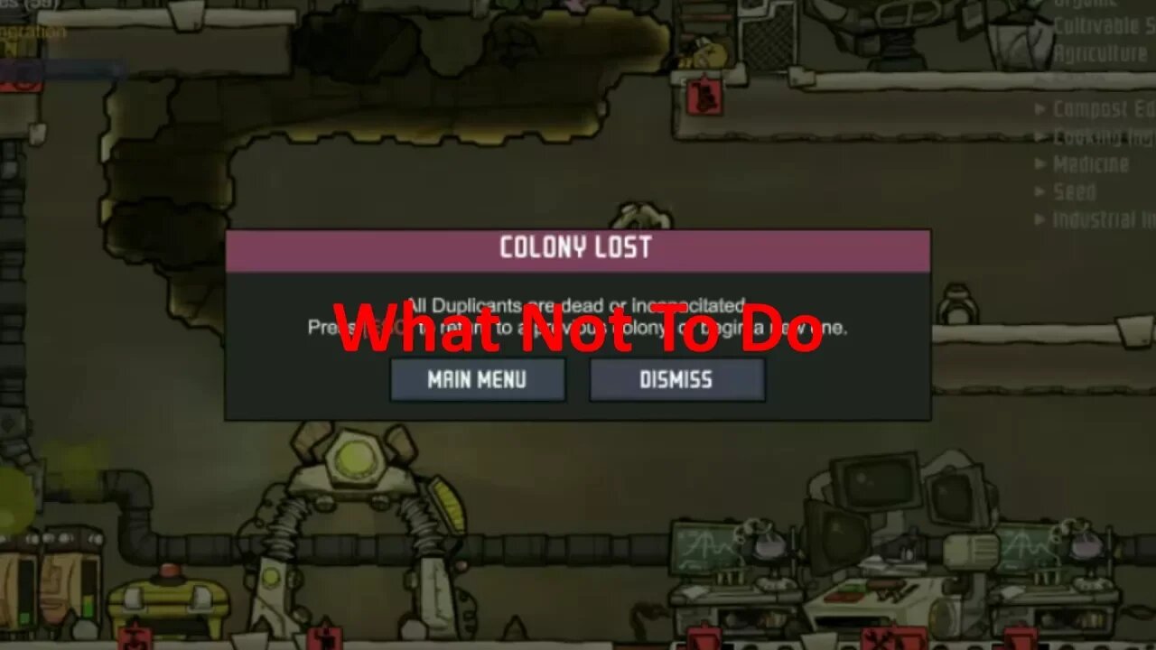 What Not To Do - Oxygen Not Included