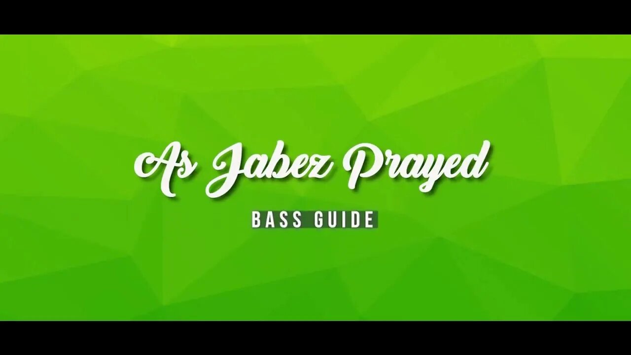 As Jabez Prayed (SATB Guide | Bass)