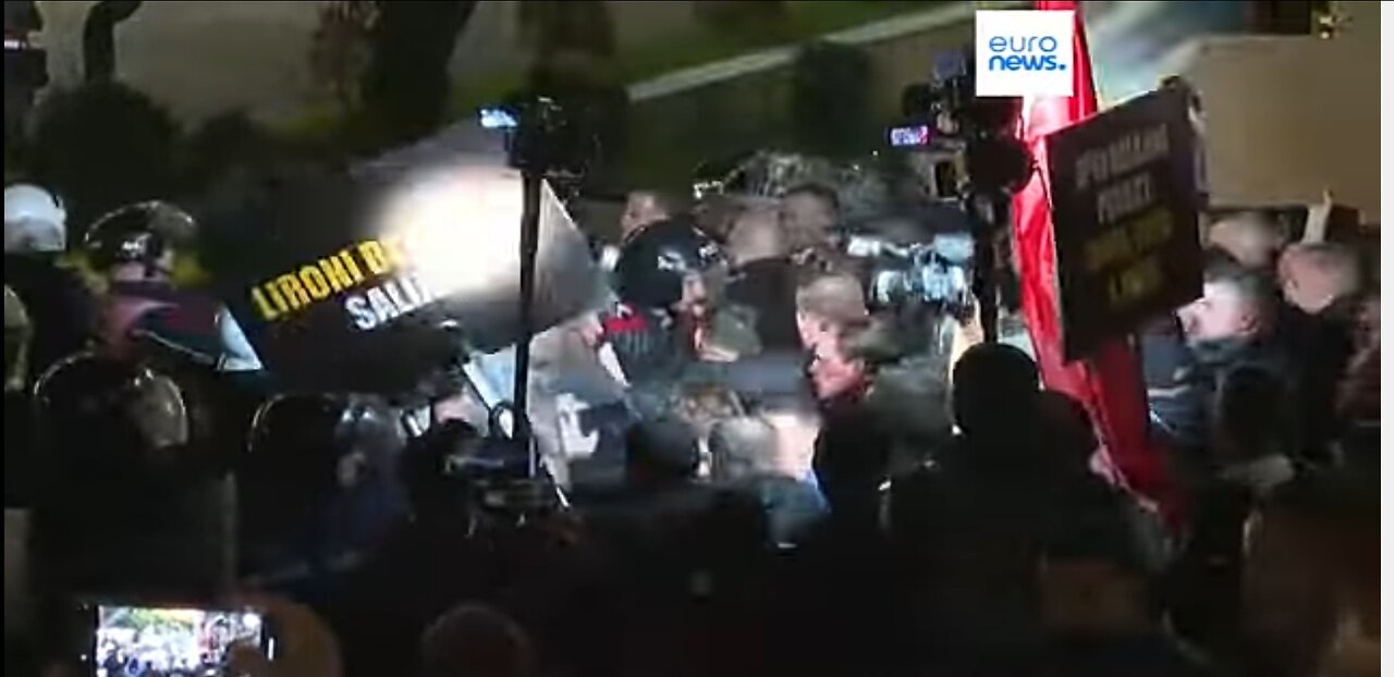 Albanian opposition supporters clash with police at protest demanding PM Rama's resignation