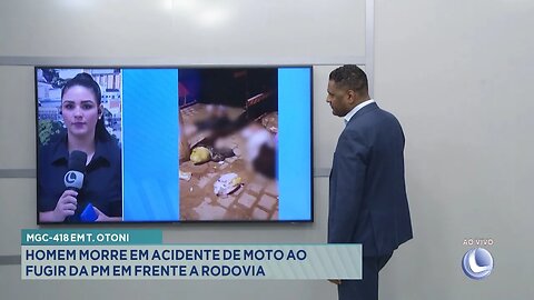 MGC-418 em Teófilo Otoni: Homem Morre em Acidente de Moto ao Fugir da PM em Frente a Rodovia.