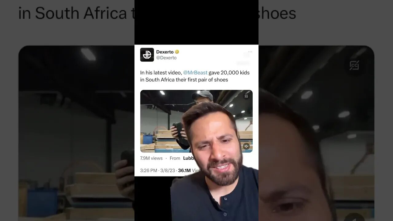 People are mad MrBeast again for buying shoes for kids in Africa. How dare he.