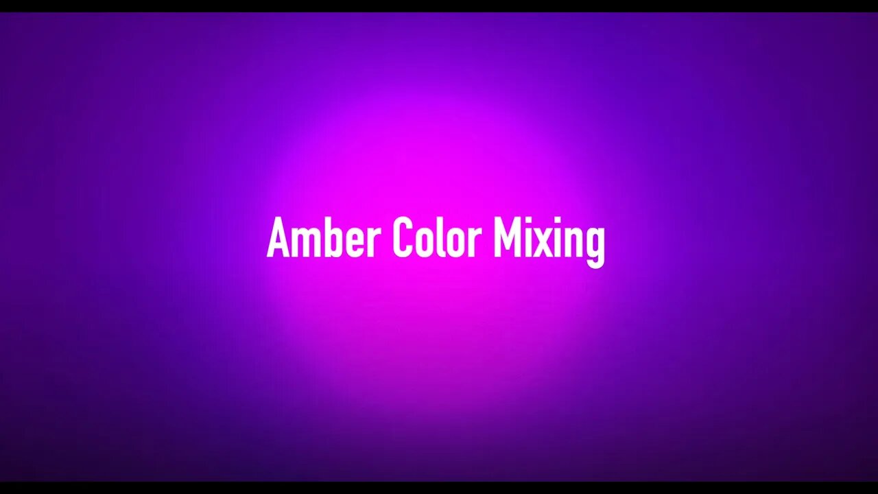 Amber LED Color Mixing