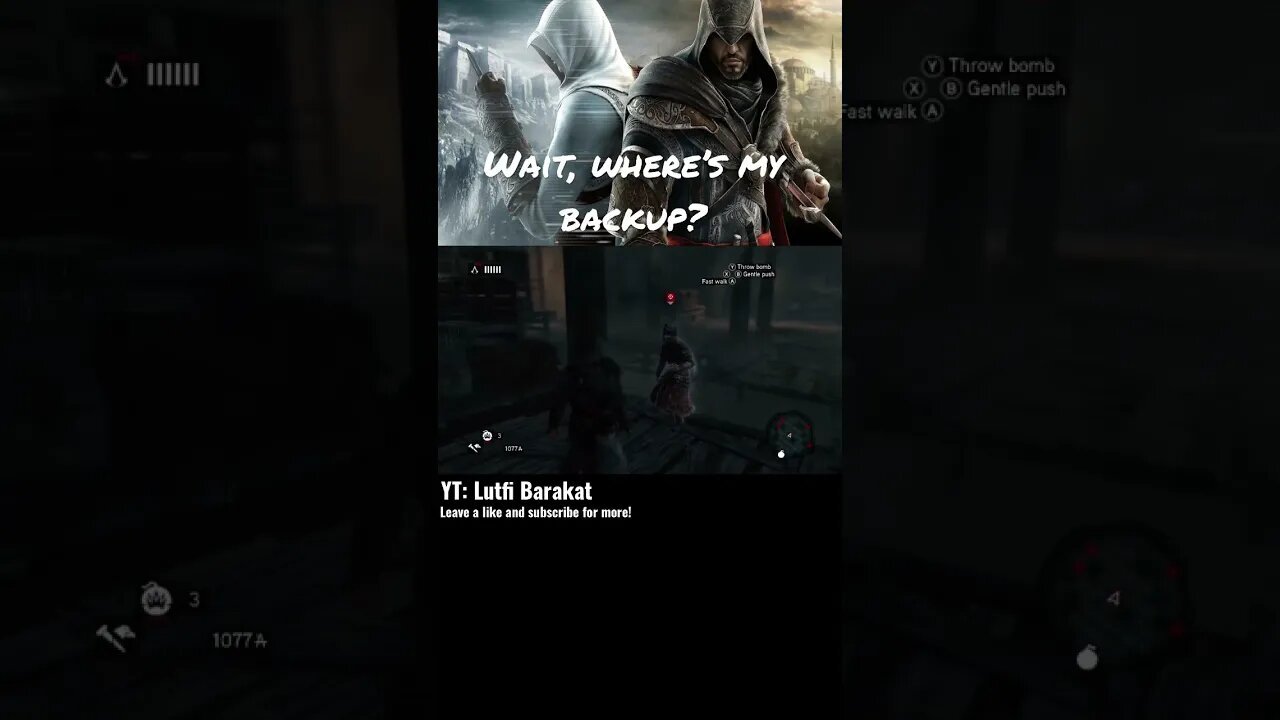 When He Realized Backup Wasn't Coming, He Gave Up #assassinscreed #gaming #shorts