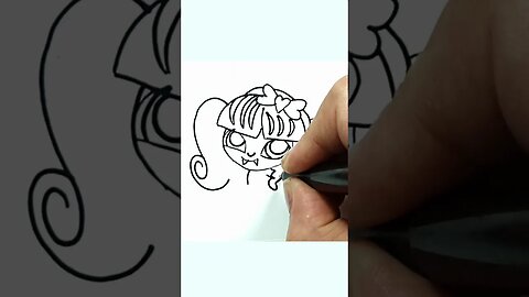 How to draw and paint Draculaura: how to draw your favorite character with ease #shorts