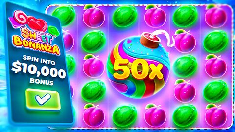 WE SPUN INTO A $10,000 BONUS ON SWEET BONANZA! (50x dropped)