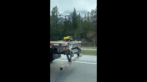 Heavy load ! Truck has lights wired up 😅🤣