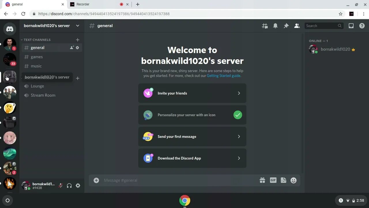 How to create/delete a discord server