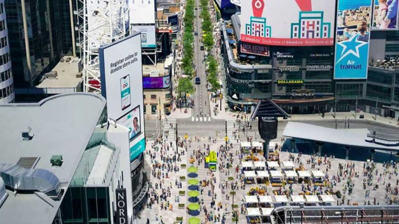 Toronto Is Officially Transforming Parts Of Yonge Street Into Car-Free Zones (PHOTOS)