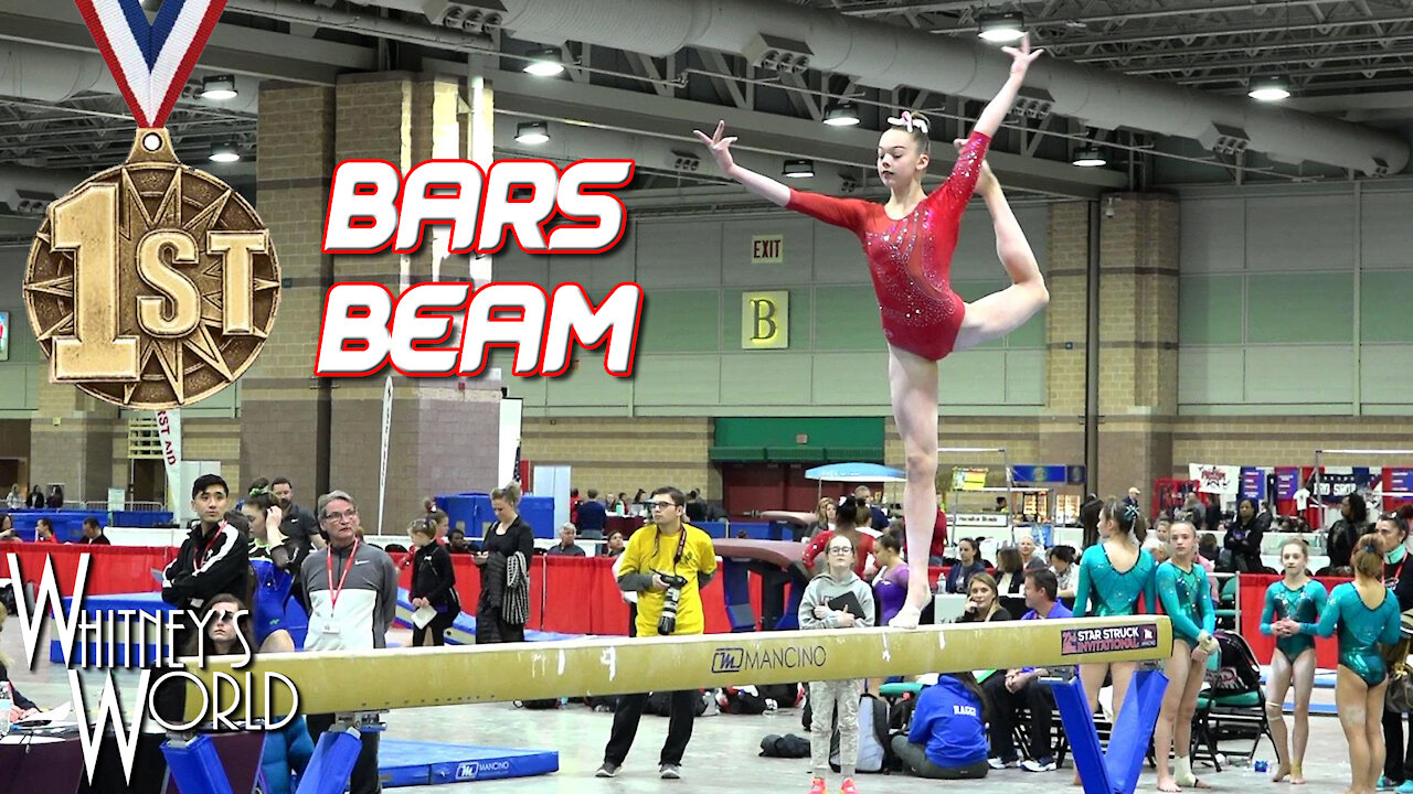 Whitney Bjerken | 2nd Level 10 Gymnastics Meet | Bars & Beam Champion