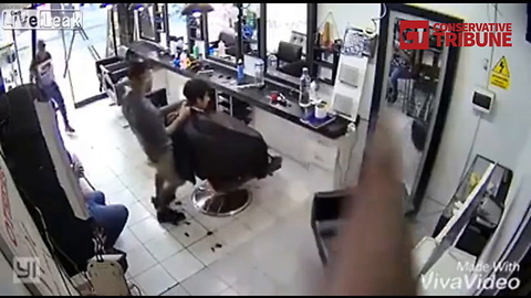 Video: Punk Tries To Rob Wrong Barber, Lucky To Be Alive After Savage Beating