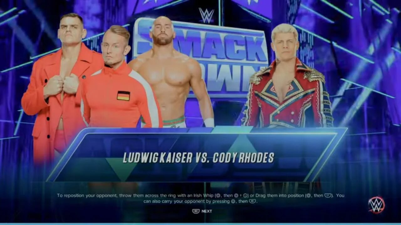 WWE Smackdown Cody Rhodes vs Ludwig Kaiser