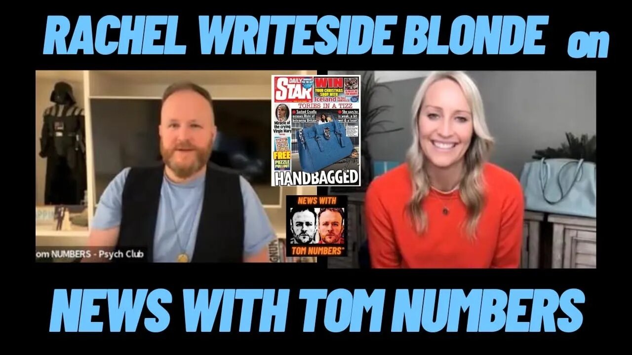 RACHEL WRITESIDE BLONDE is back on NEWS WITH TOM NUMBERS