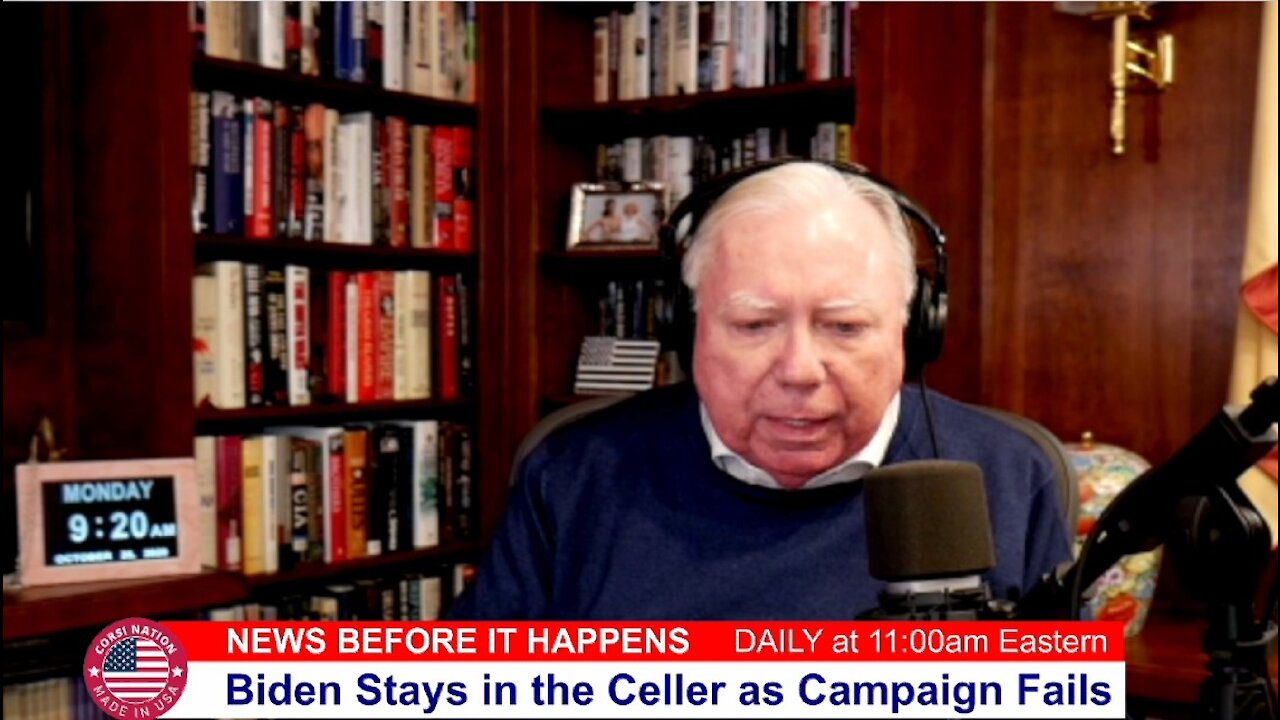 Dr Corsi NEWS 10-26-20: Biden Stays in the Cellar as Campaign Fails