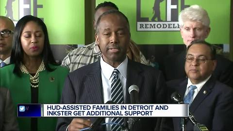 Dr. Ben Carson, Mike Duggan & Jerome Bettis announce HUD 'EnVision Centers'