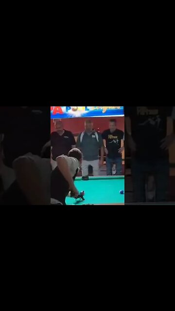Bullseye 🎯 accuracy!! The Dudeperfect Pool Trick!! 🎱 #shorts #8ballpool