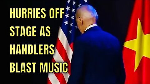 Biden’s Handlers just CUT OFF Reporters’ Questions by Blasting Music as Joe Hurries off stage!