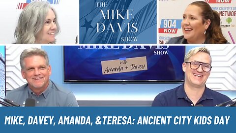 Mike, Davey, & Amanda with Teresa Andrews Talking Ancient City Kids Day