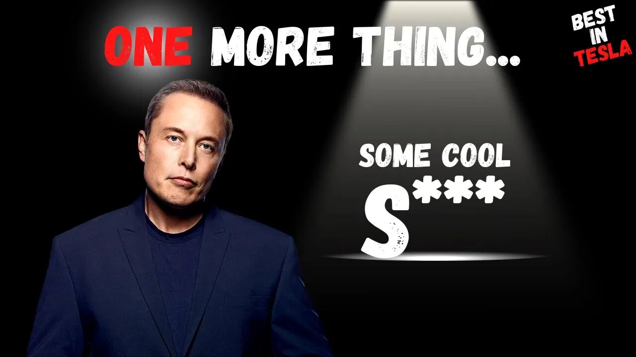 One more thing! - Some Cool S*** - Tesla investor day