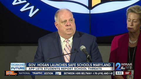 Gov. Hogan announces new technology for students to report safety threats