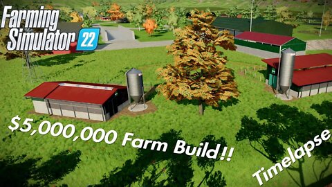 How To Build a Farm in Farming Simulator 22 | Timelapse | PS4 |