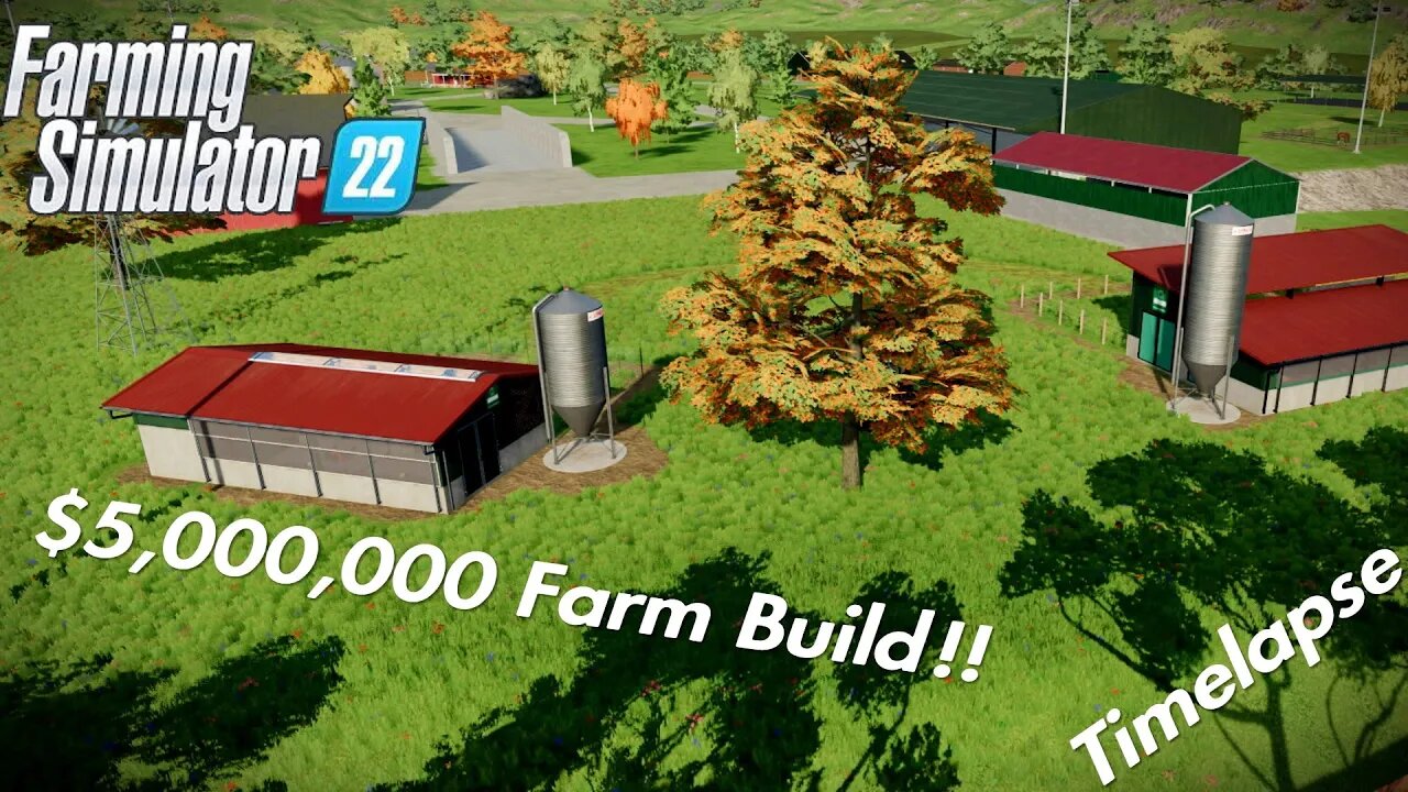 How To Build a Farm in Farming Simulator 22 | Timelapse | PS4 |