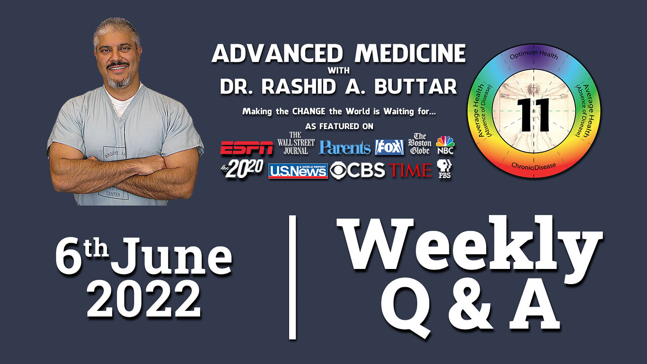 Dr Rashid A Buttar | Weekly Q&A During Livestream for June 6, 2022