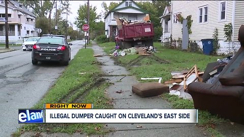 Wet ground and neighbor's watchful eye stop illegal dumping in the act