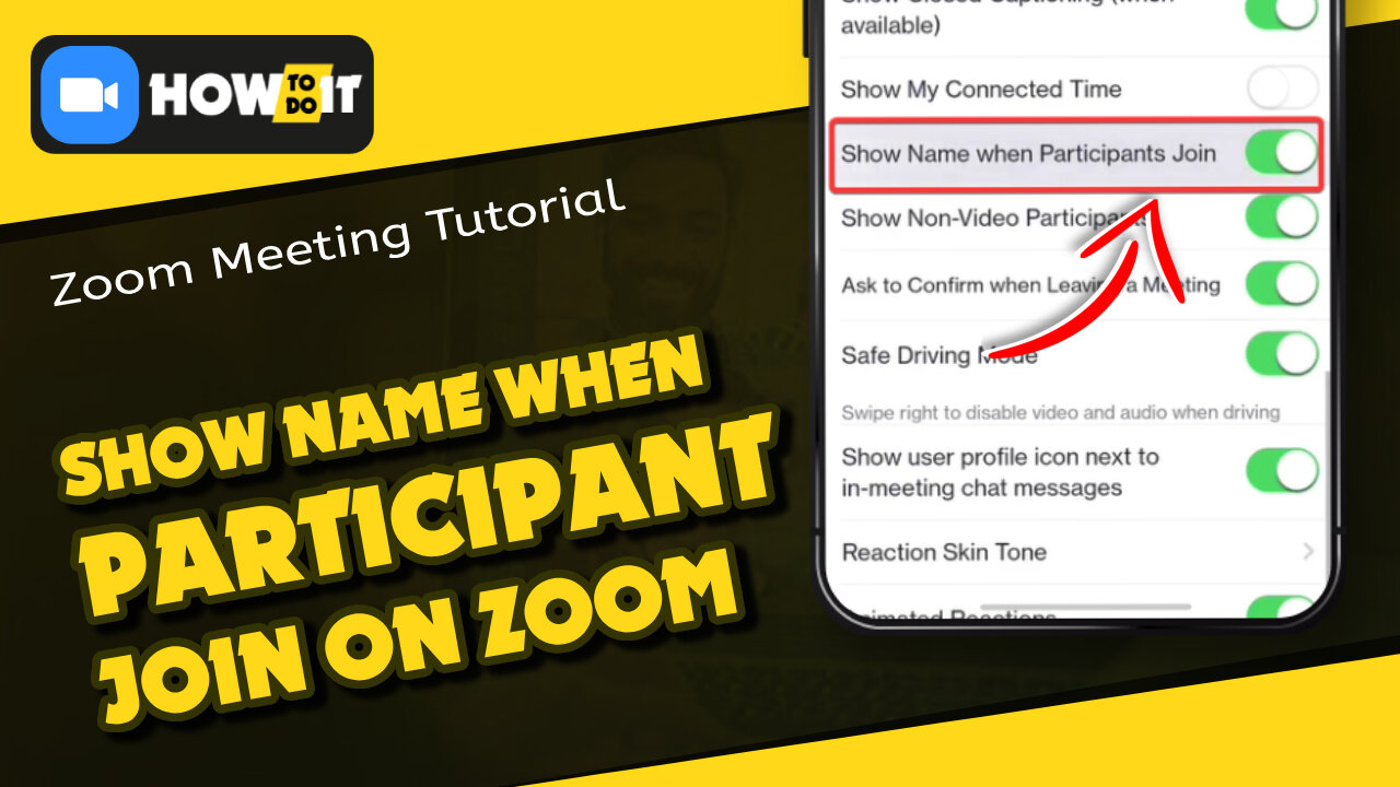 How to turn on the show name when participants on Zoom