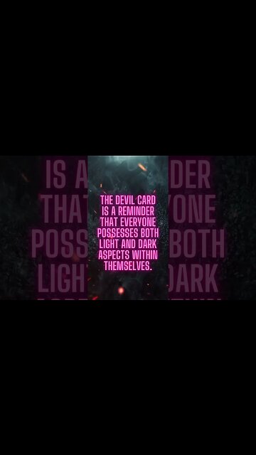 Embracing the Darkness: Integrating the Shadow Self with the Devil Card