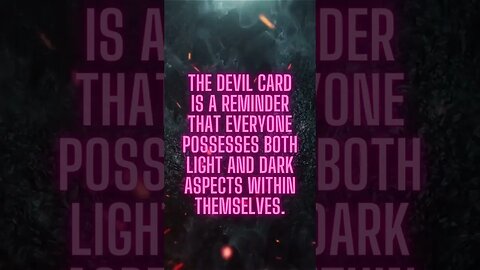 Embracing the Darkness: Integrating the Shadow Self with the Devil Card