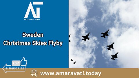 Swedish Air Force's Stunning Christmas Tree Formation Flight 🌟| Amaravati Today