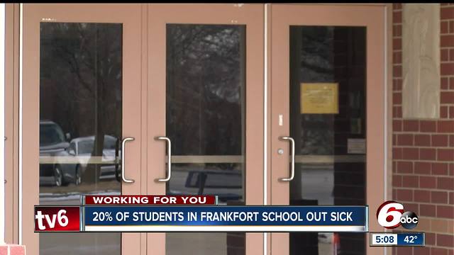 Flu outbreaks reported at more than a dozen central Indiana schools