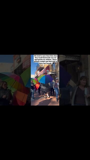 We tried to warn them that what they would find inside was not appropriate for children.