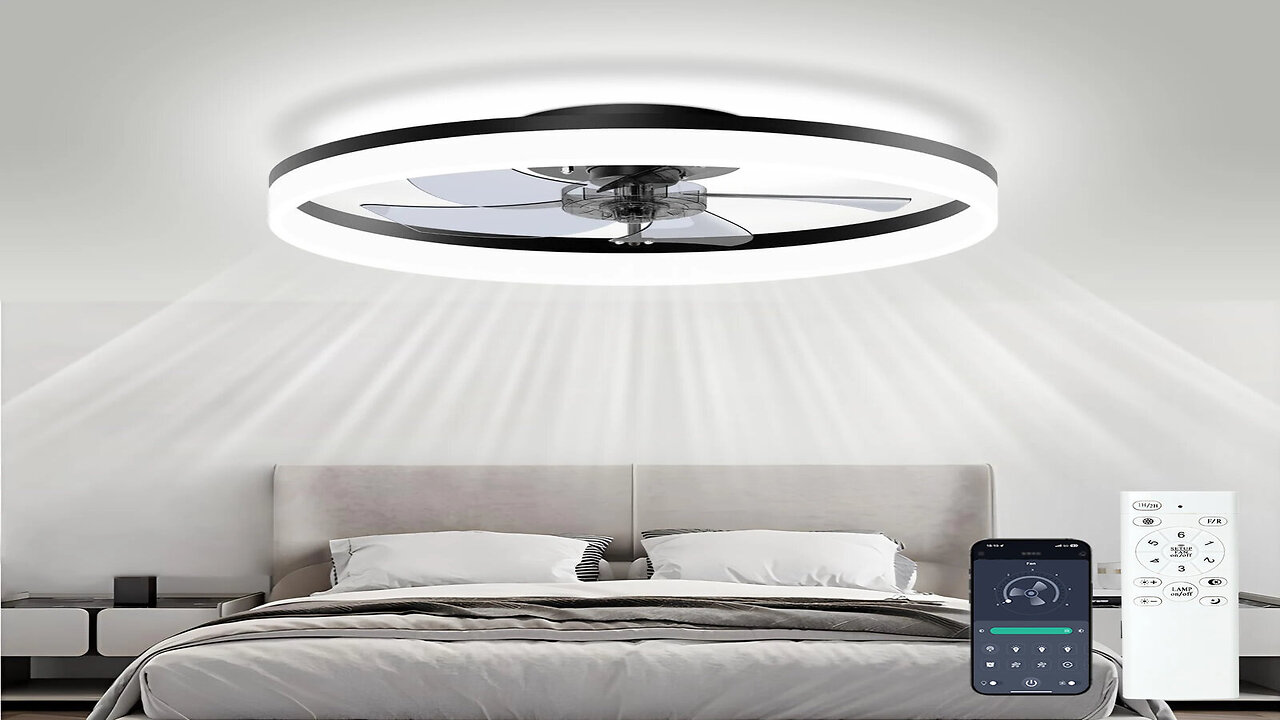 Sleek & Smart : The Modern Dimmable Ceiling Fan with Remote Control