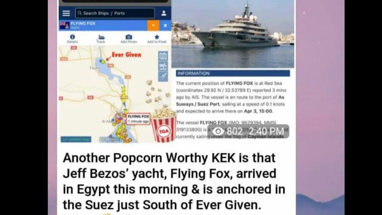 FLYING FOX= 118 + JEFF BEZOS =94 = 212(Princess Diana Spencer)+ YACHT(57)= 269(Tyler Perry Studios)