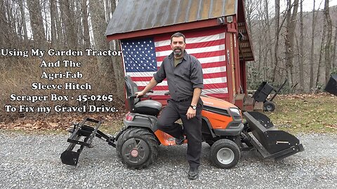 Maintain your gravel road with a riding mower? Yes! The Agri-Fab Scraper Box Works Great.