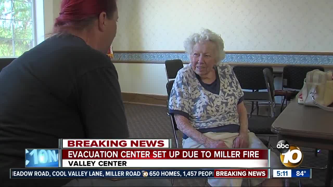 Evacuation center set up due to Miller Fire