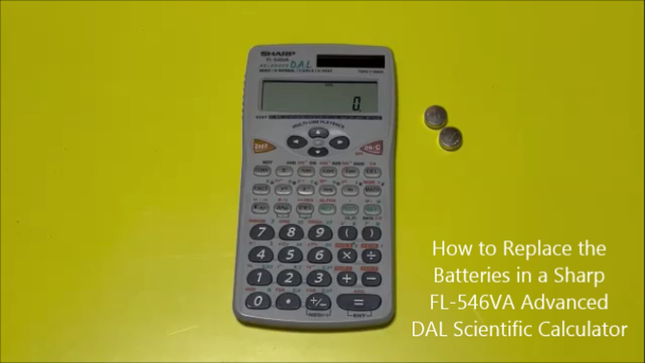 How to Replace the Batteries in a Sharp FL-546VA Advanced DAL Scientific Calculator