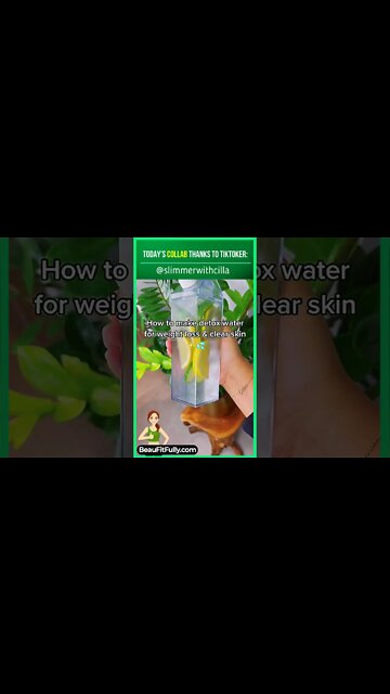 How to Make Detox Water for Weight Loss and Clear Skin #weightloss #tiktok #tiktokchallenge #shorts