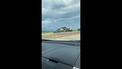 Military on the move I35 northbound