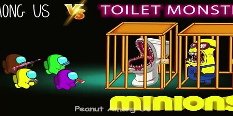 Among us vs 🚽 Toilet Monster 😱😱😱