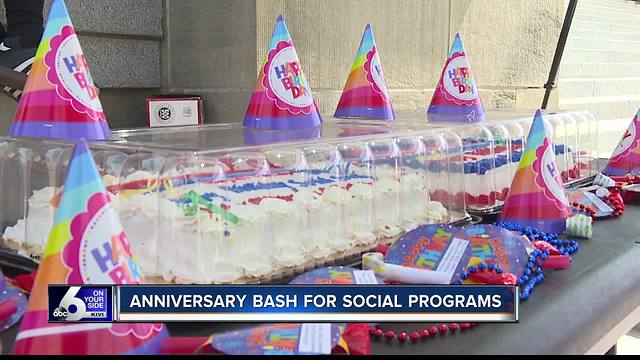 Anniversary bash for social programs