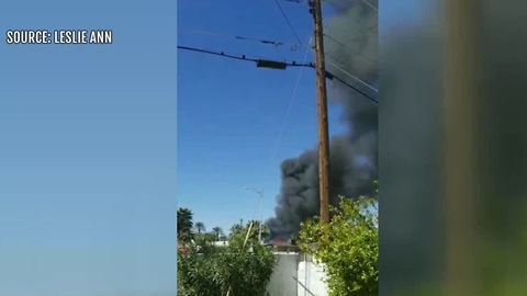 Grass fire reported near Las Vegas Boulevard