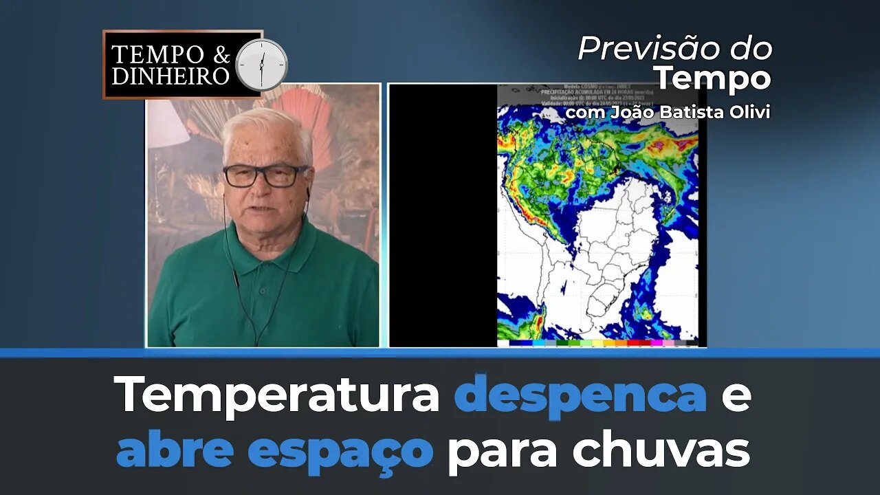 Temperatura cai abre espaço para chuvas com formação de nuvens carregadas pelo Centro-Sul do Brasil