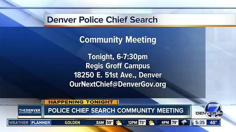 Denver Police chief search community meeting